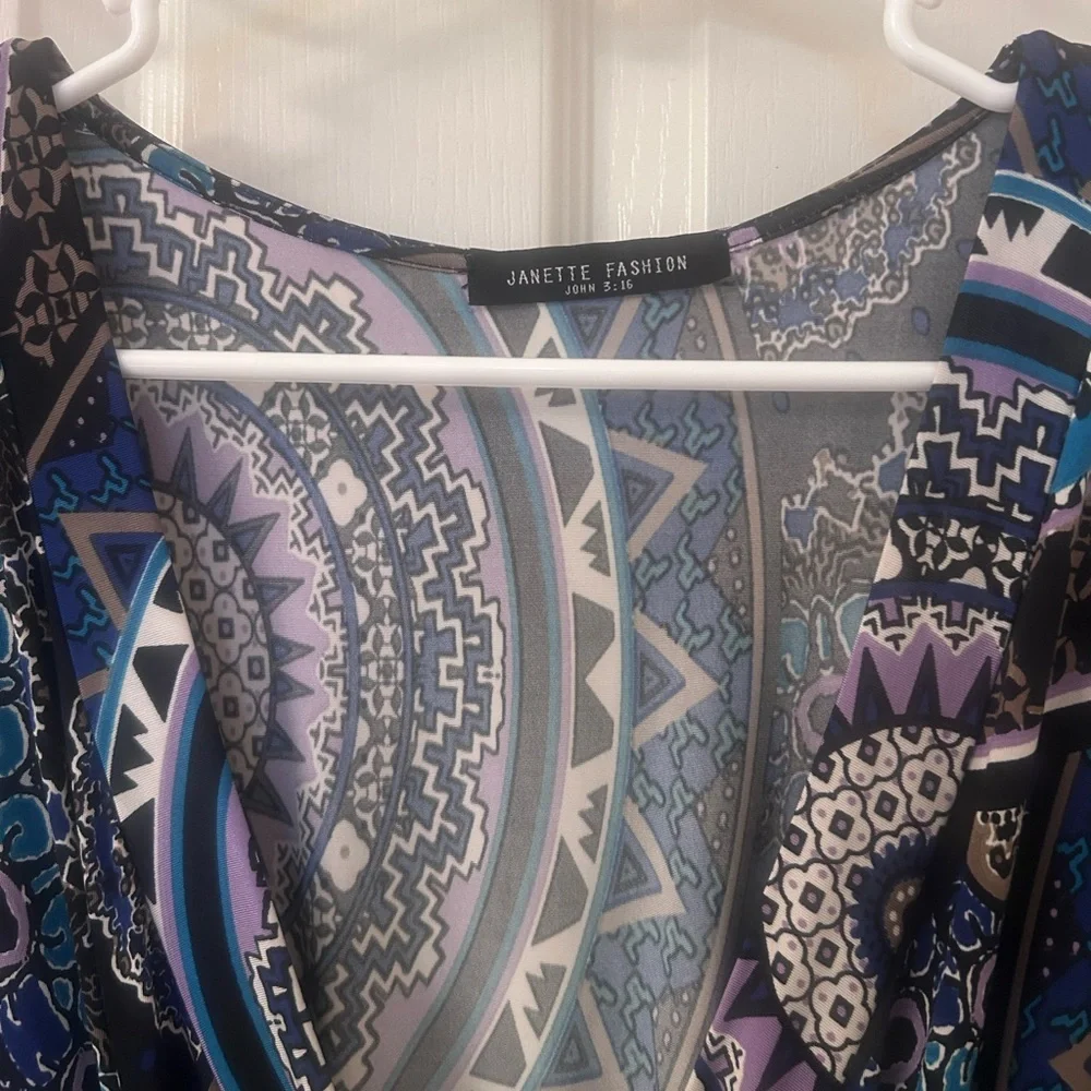 Multi ColorMaxi Wrap Dress - Picture 4 of 5